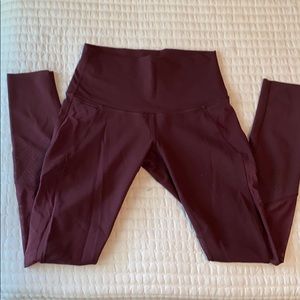 Lululemon High Rise Yoga Leggings Plum Size 8